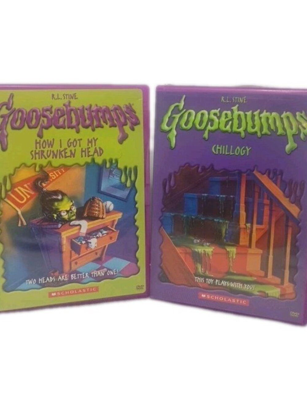 Goosebumps DVD Lot 2 How I Got My Shrunken Head + Chillogy Tested Working VTG